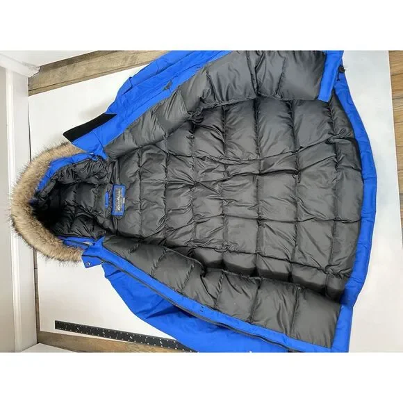 Women's Eddie Bauer Superior III Down Parka Jacket Winter Coat Blue SZ XXL - Picture 7 of 13